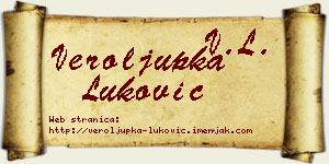 Veroljupka Luković vizit kartica